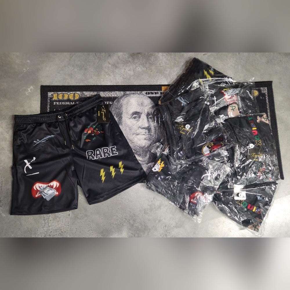 Xquisite " Multi-Logo" Black Shorts